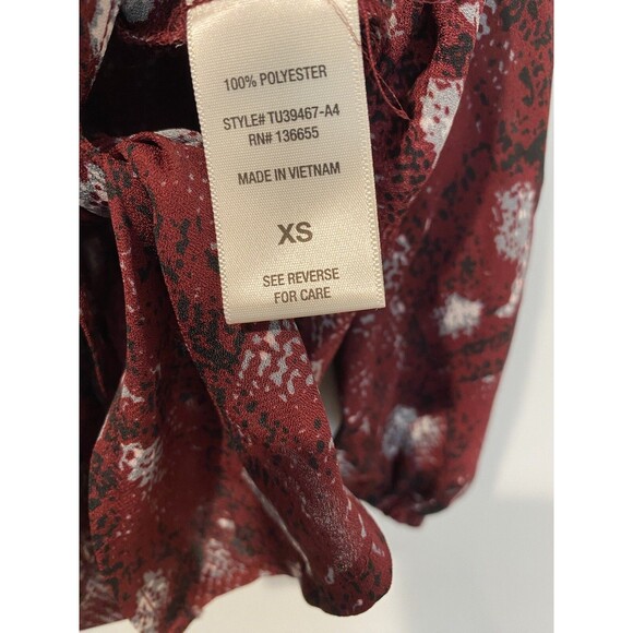 NEW Stitch Fix Tie Front Blouse Womens XS Workwear Travel Lightweight Career - Picture 4 of 7